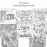 Coloring Young Women Pages Lds Values sketch template