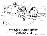 Mario Coloring Pages Super Galaxy Nintendo 3d Bros Print Brothers Wii Library Popular Search Google sketch template