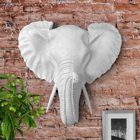 elephant head wall decor faux taxidermy decor  wall charmers