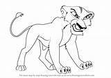 Lion Zira King Draw Pride Drawing Simba Step Simbas Tutorials Drawingtutorials101 sketch template