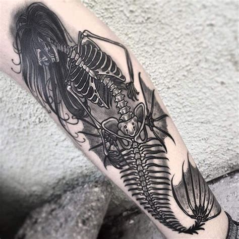 61 Dainty Mermaid Tattoos To Flaunt This Summer Tattoos Skeleton