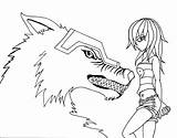 Coloring Anime Lobo Werewolf Lineart Werwolf Chibi Sorridente Coloringhome Garota sketch template