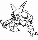 Alakazam Kadabra Pokemons sketch template