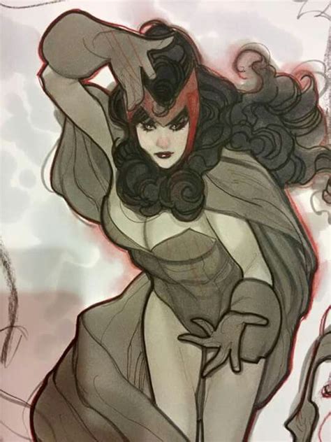scarlet witch commission by adam hughes comic
