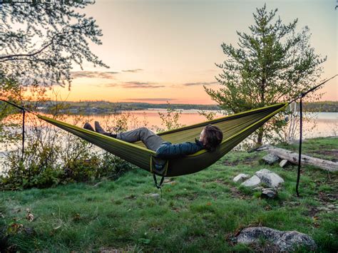camping bed hammock parachute backpacking outdoor tree