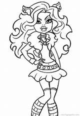 Clawdeen Monster High Coloring Pages Getcolorings Wolf sketch template