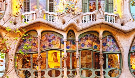 gaudi buildings  barcelona   amaze   enhanced