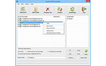XLS Excel to PDF Converter screenshot #1