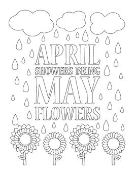 april showers bring  flowers  coloring sheet   artsy tortoise