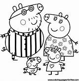 Peppa Coloring Pig Pages Kids Printable Drawing Colouring sketch template