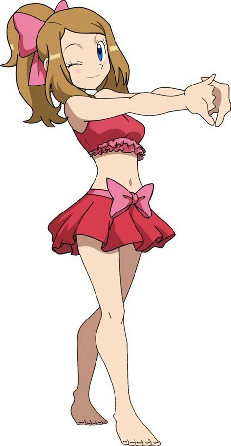 pokemon serena is wearing her swimsuit bikini desenhos