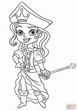 Coloring Pirate Pages Princess Pirates Jake Printable sketch template