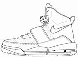 Sneaker Drawing Nike Coloring Jordan Pages Getdrawings sketch template