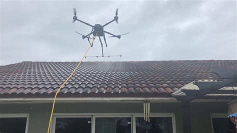 professional aerial spraying drone soft wash roof cleaning lavado youtube