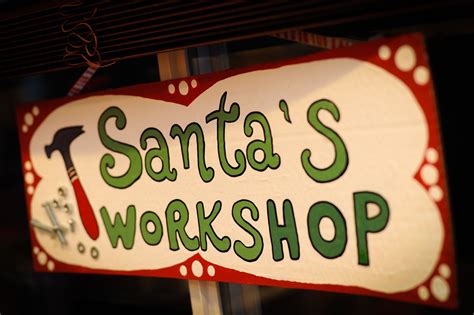 santa workshop sign  cardboard preschool christmas christmas