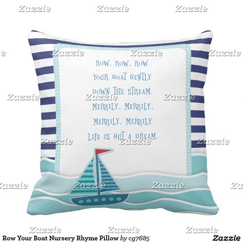 row  boat nursery rhyme pillow zazzlecom boats nursery