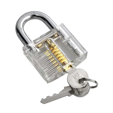 pc clear crystal transparent cutaway locks  view practice