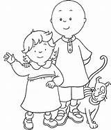Caillou Coloring Printable Pages Freekidscoloringandcrafts sketch template