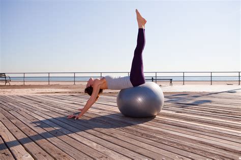 yoga workout   exercise ball
