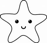 Starfish Coloring Pages Star Sea Fish Printable Colouring Kids Drawing Visit sketch template