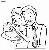 Parents Coloring Family Newborn Clipart Baby Pages Characters Colouring Coloriage Happy Famille Un Printable Fathers Kids Enfant Drawings La Drawing sketch template