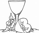 Wine Coloring Glass Pages Getdrawings sketch template