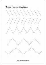 Tracing Curve Preschool Dotted Megaworkbook Slanting Prewriting Trace Letters Handwriting Horizontal Fading sketch template