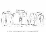 Stonehenge Draw Drawing Step Heritage Sites Places Tutorials Drawingtutorials101 sketch template