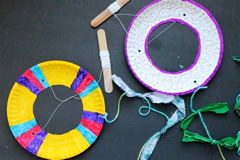 kite craft making  kite   paper plate  country chic cottage