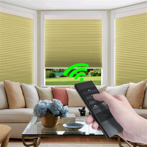 keego custom motorized blinds smart window cellular shades remote control  blackout cordless