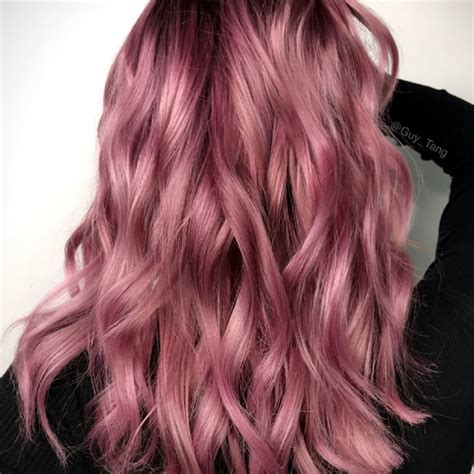 sunset pink and rose gold hair colors are trending for valentine s day allure