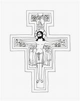 Damiano Crucifix sketch template