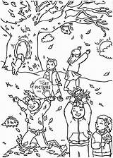 Autumn Coloring Pages Kids Getcolorings sketch template