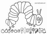 Coloring Hungry Caterpillar Very Pages Kids Print sketch template