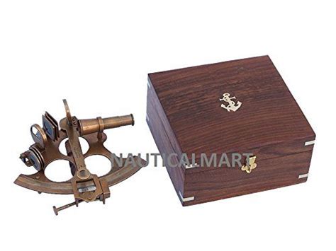 captain s antique brass sextant 8 with rosewood box by n