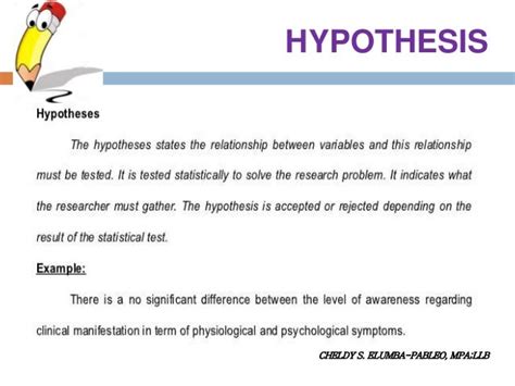hypothesis   thesis  difference  thesis
