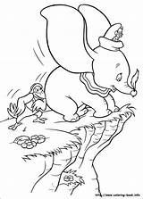 Dumbo Coloring Pages Elephant Stork Mr Delightful Tiny Story Trouble Real sketch template