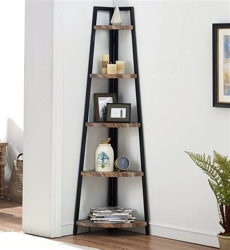 sophisticated ladder style corner shelf homebnc