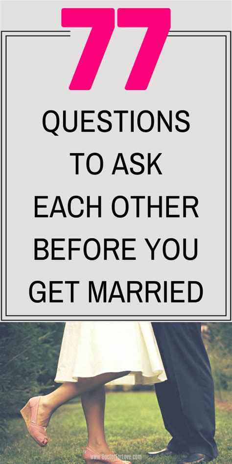 77 Important Questions To Ask Yourself Before Getting Married We Get