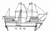Mayflower Coloring Pages Bubakids Cartoon sketch template