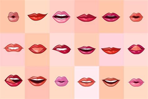 beautiful female lips pre designed illustrator graphics ~ creative market