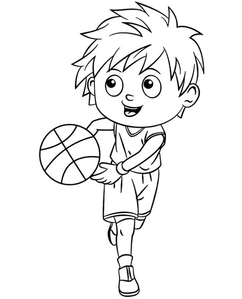 coloring page  basketball player topcoloringpagesnet