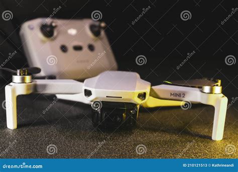 dji mini   drone close   remote control editorial stock photo image  grams