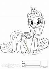 Coloring Pony Little Princess Cadence Cadance Candace Library Clipart Popular sketch template