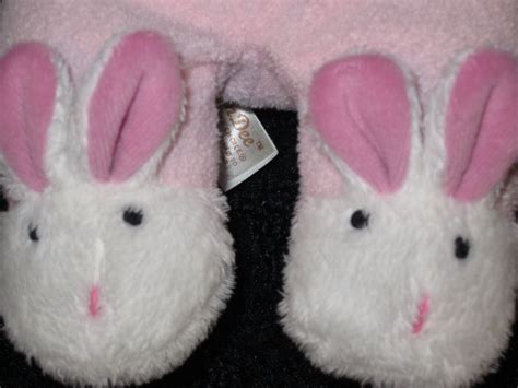 Jesus Loves Me Singing Pink Bunny Rabbit Wearing Bunny Slippers By
