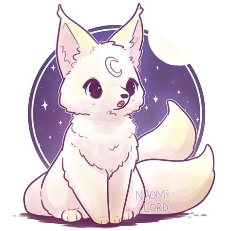 naomi lord  instagram moon fox cute kawaii animals cute animal drawings kawaii cute