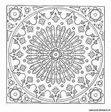 Mandala Coloring Adults Pages Book sketch template