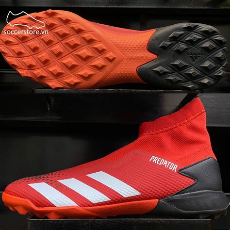 adidas predator  laceless tf active red white core black ee