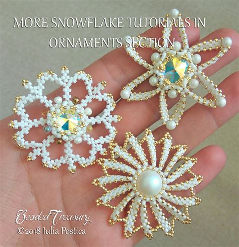star snowflake beaded christmas ornament pattern beadedtreasury