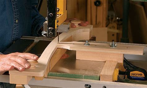 bandsaw jig  repeatable complex curves finewoodworking